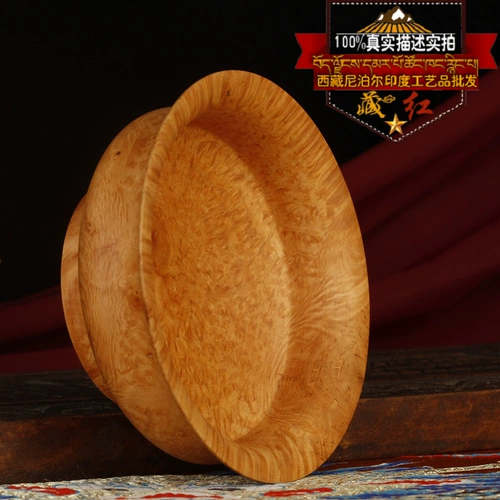 Тибетская красная прыща, деревянный край, ручной работы, ручной