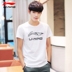 Áo thun nam tay ngắn Li Ning xu hướng cotton giản dị 2019 mới xuân hè mùa hè cổ in họa tiết thấm mồ hôi thể thao - Áo phông thể thao áo phông anta Áo phông thể thao