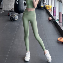 Fitness girl naked sense yoga pants high waist tight buttocks running quick-drying breathable training sports trousers net red