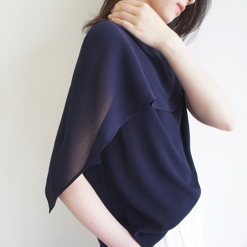Lost and Found Navy Blue Vertical Striped Shawl-Style Shirt, Reversible, Wrinkle-Resistant, Gentle and Suitable for Commuting