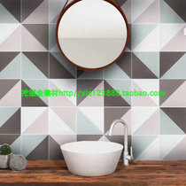Nordic green geometric matte tile 300 living room kitchen bathroom balcony anti-slip wall tile floor tile 200X200