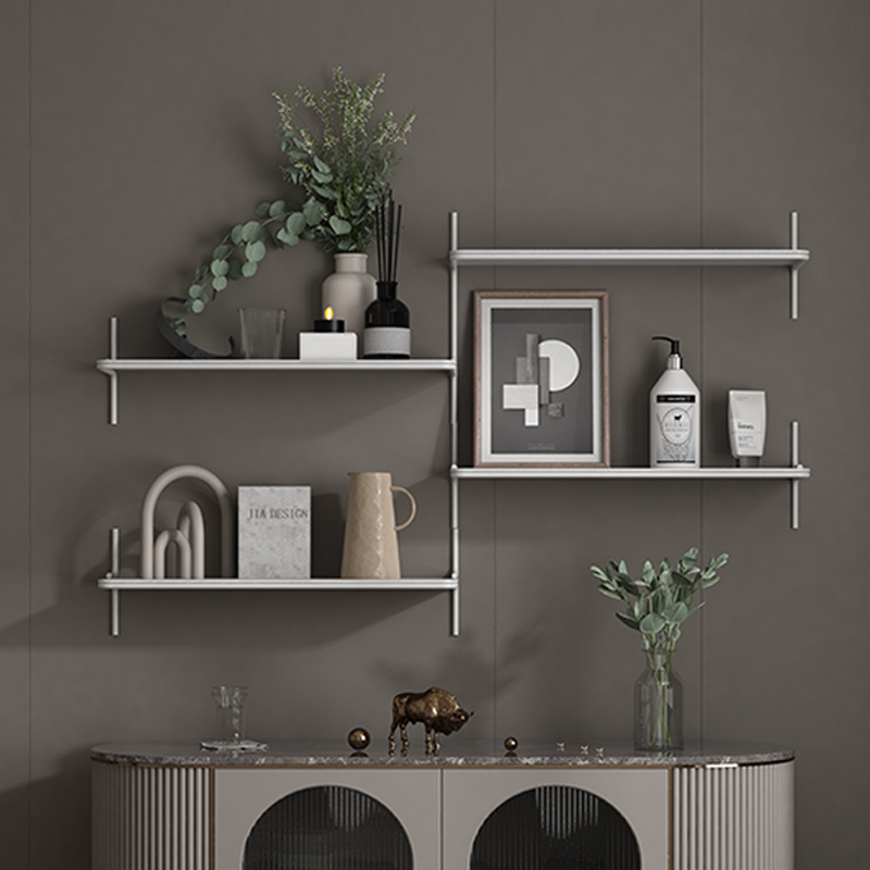 Iron Art Sofa Rear Wall-mounted Wall Upper shelf Lined Partition Bracket Living Room TV Trim Nordic Wall Bookshelves