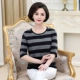 Áo thun mẹ dài tay nữ mùa hè áo cotton 40-50 tuổi trung niên mùa thu áo sơ mi nữ trung niên từ bi mẫu váy cho người trung tuổi