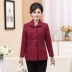 Phụ nữ trung niên và cao tuổi Mẹ 60 tuổi áo xuân cỡ lớn 70 bà ngoại mùa xuân và áo mùa thu quần áo cũ 80 tuổi áo khoác cho người trung niên Phụ nữ cao cấp