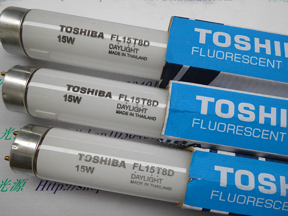 110V220V15W6500K straight tube fluorescent lamp Toshiba TOSHIBA FL15T8D original model FL15D