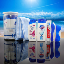 Outdoor storage box Hotel hotel rooms paid portable travel supplies Wash bag set Folding toothbrush