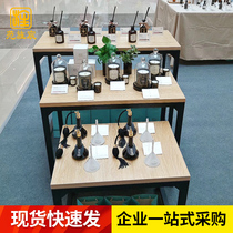 Window display running water table high and low display table shoes womens clothing store shelf childrens clothing store combination rack