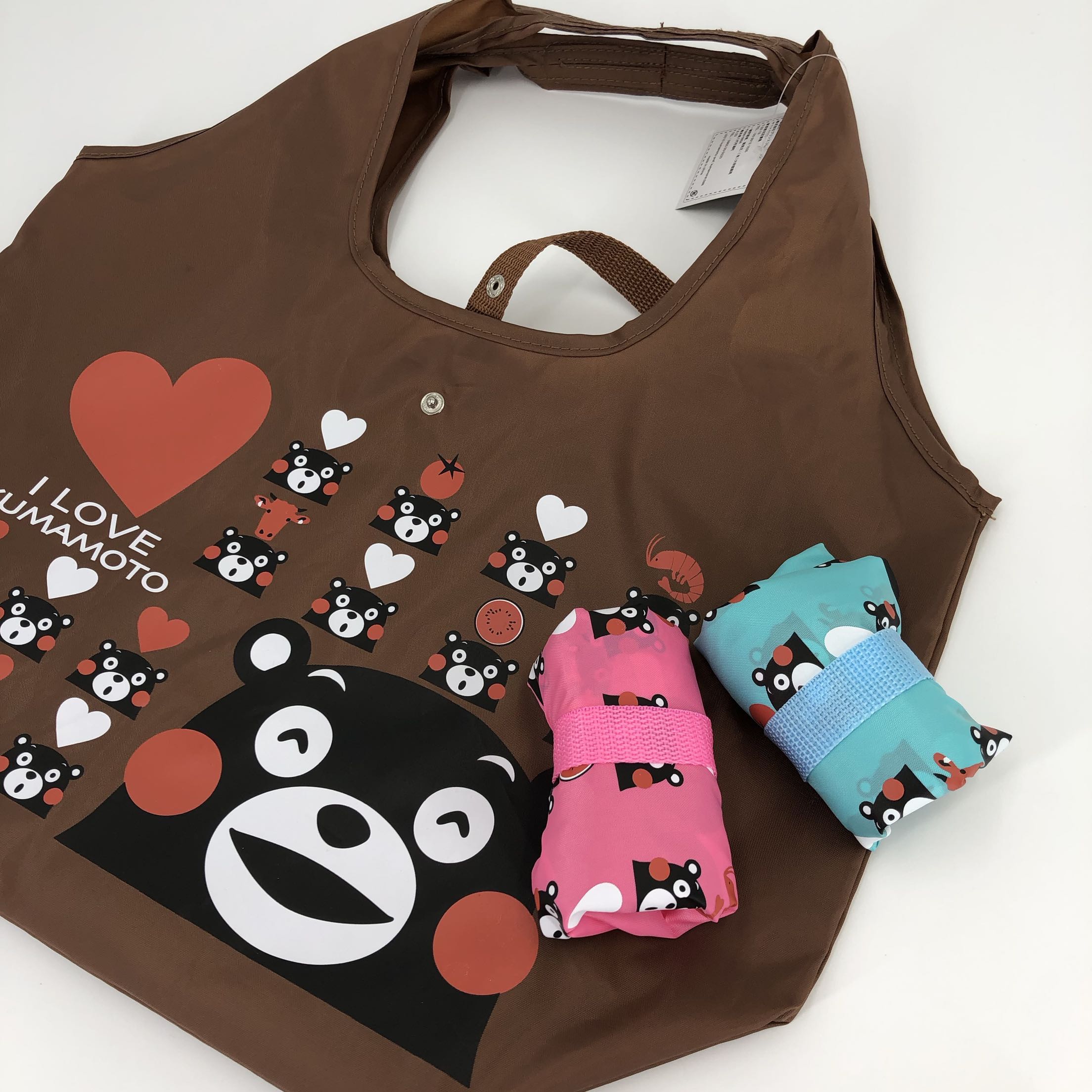 Heart Sweet Foreign Trade \ out of Japan \ loving Kumamoto environmental shopping bag can fold nylon environmental protection bag