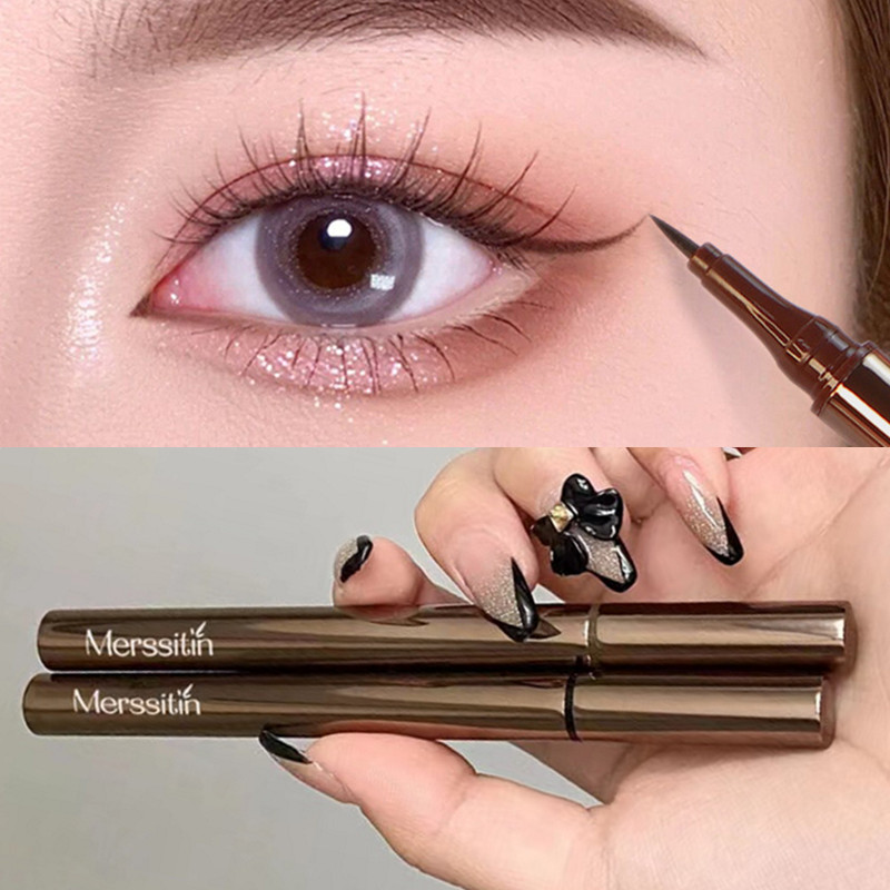 Brown eye line liquid pen extremely fine waterproof without fainting ultrafine eye face down to eye-line Pen Affordable Student Durable Speed Dry