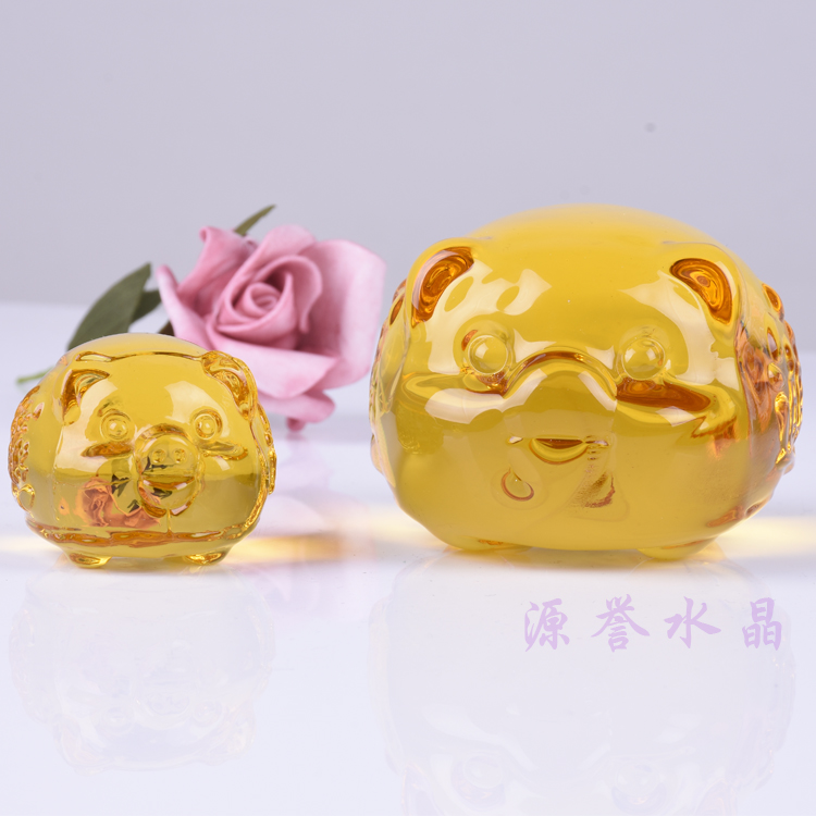 Citrine Fortune Pig Trang trí nhỏ Khai trương Lễ kỷ niệm Quà tặng Tốt bụng Lợn hoàng đạo Trẻ em Đồ chơi trang trí xe hơi trang trí nội thất
