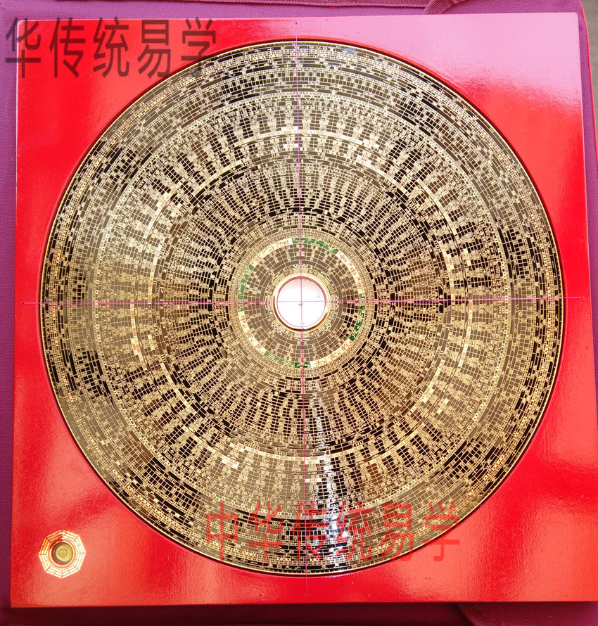 Authentic collection Jifutang compass shakuhachi compass 42 cm 68 layers three yuan three-in-one eight house town house extra large compass