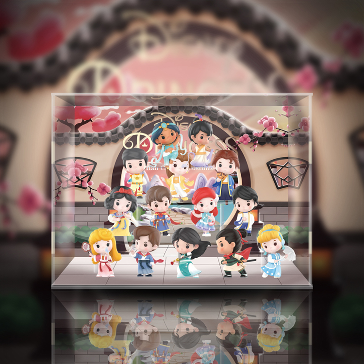 【Unmovable】Bubble Mart Disney Princess Hanfu Series Trendy Toy Blind Box Special Display Box