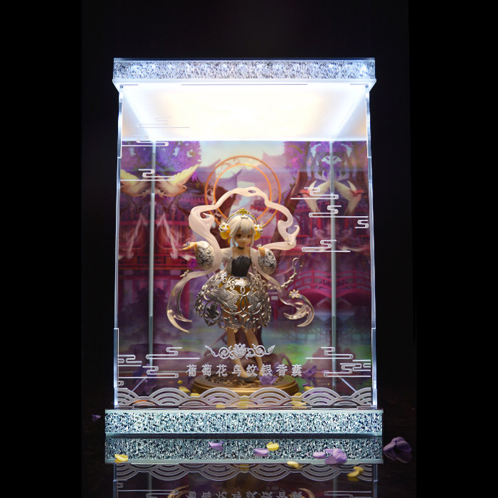 移不动】Myethos 国家宝藏葡萄花鸟纹银香囊手办专用展示盒-淘宝Taobao