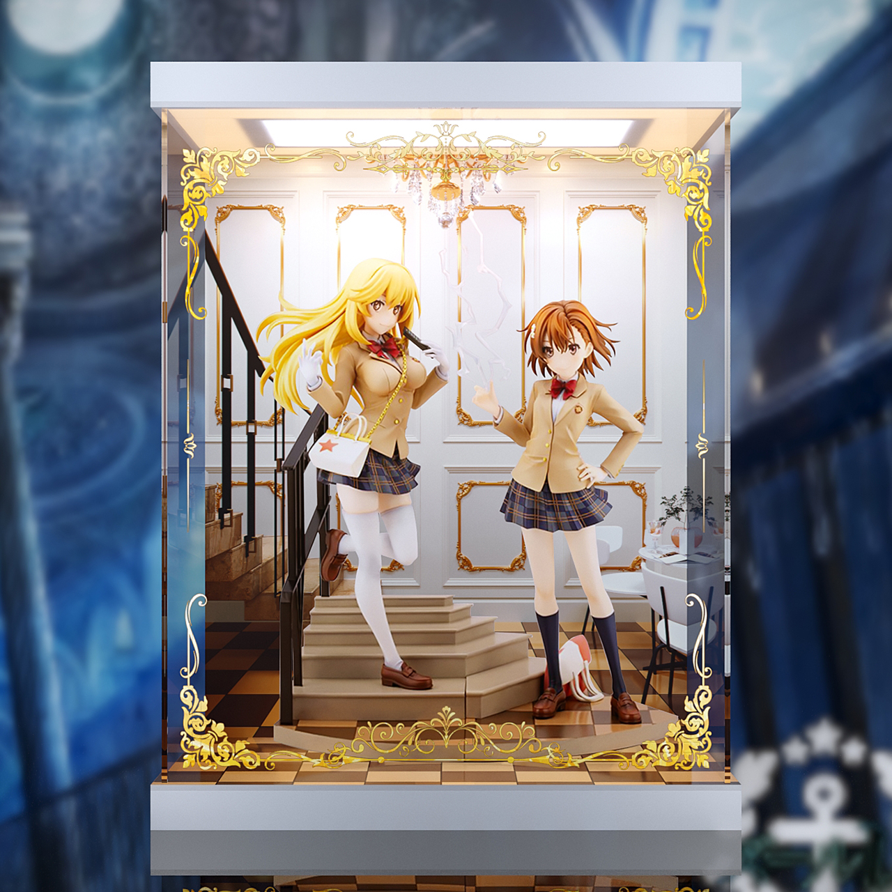 とある科学の超電磁砲15周年記念オリジナル大判タオル食蜂操祈 御坂美琴 白井黒子 とある科学の超電磁砲T」御坂美琴&食蜂操祈のドレス姿を描き