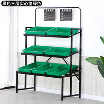 Fruit rack fresh supermarket fruit vegetable rack display function stainless steel convenience store Wood combined with multi-layer