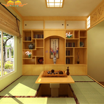 Guangzhou Shenzhen solid wood Japanese style tatami custom and room lattice sliding door study bedroom furniture custom