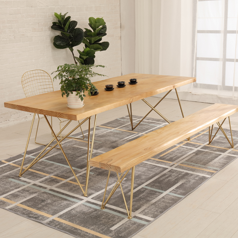 Wrought iron tea table tea table and chair combination industrial style simple modern new Chinese office tea table brewing tea table tea art table