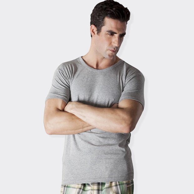 Cotton nam đồ lót tay ngắn V-cổ nam vest T-shirt nửa tay áo trắng Slim áo sơ mi cotton áo lót k dây
