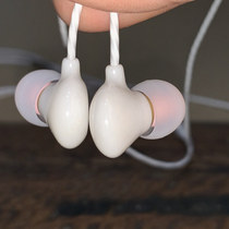 Beautiful sweet sound white ceramic shell fever in-ear with wheat wire control wheat-free sleep headphones Sapphire diaphragm