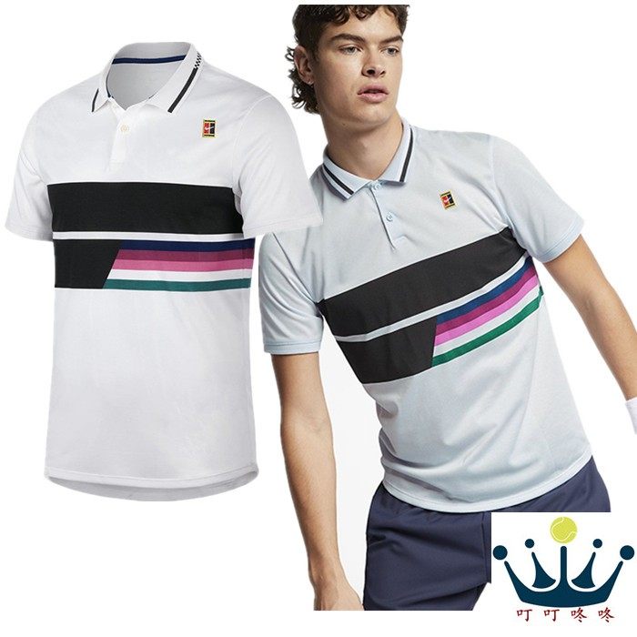 NIKE Nike Men's tennis suit short sleeve blouses with new speed dry breathable tennis sportswear AJ7848