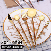 304 stainless steel Western tableware set knife and fork two or three sets of steak knife and fork household Nordic knife and fork set