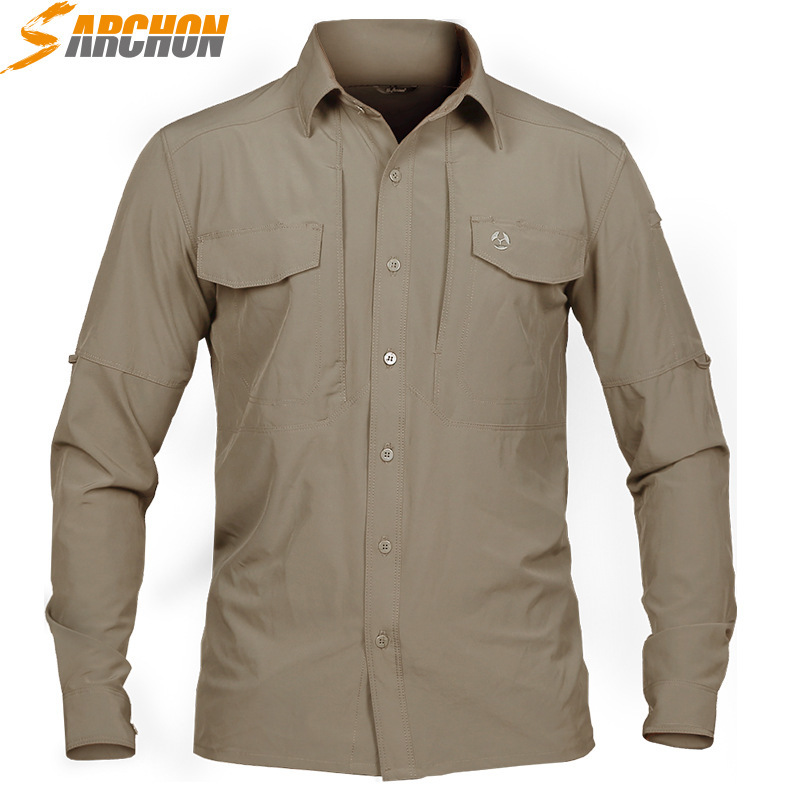 Men's Long-Sleeve Tactical Shirt, Spring and Autumn Shirt, Military Fan Waterproof Breathable Outdoor Tactical Slim-Fit Quick-Dry Shirt Men's Long-Sleeve Tactical Shirt, Spring and Autumn Shirt, Military Fan Waterproof Breathable Outdoor Tactical Slim-Fit Quick-Dry Shirt