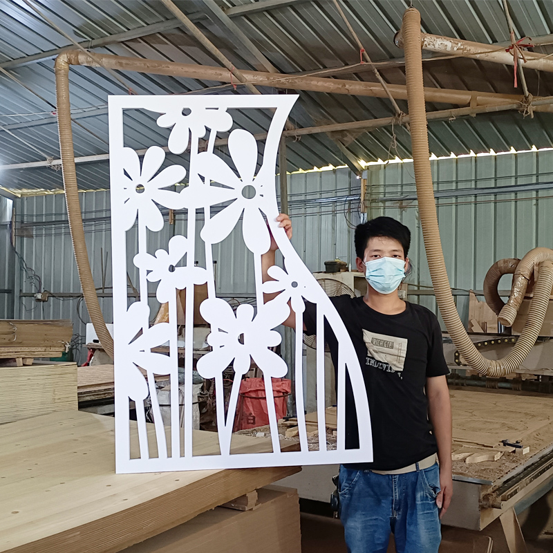 Screen Partition Hollowed-out Carved Flower Board Living Room Genguan Decoration Suspended Ceiling Through Flower Background Wall Solid Wood Wood Carved Flower Gpvc-Taobao