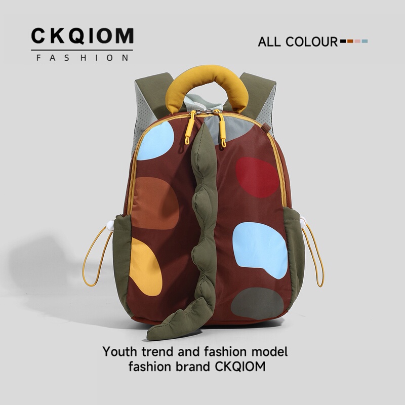 Dinosaur Kindergarten School Bag Boy Cartoon Cute Contrast Color Lightweight Backpack Children's Travel Small Backpack Girl