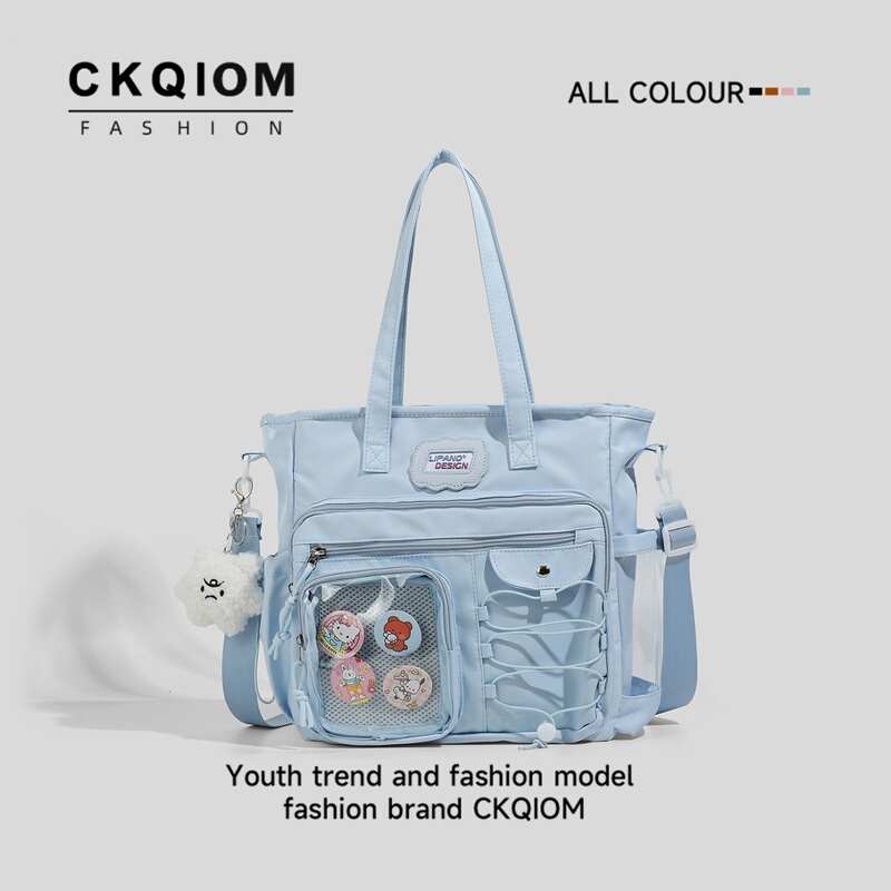 Japanese-Style Small Snack Bag, Daily Use Doll Bag, Single Shoulder Bag for Female Students, Commuting Tote Bag, Transparent Crossbody Bag for Women