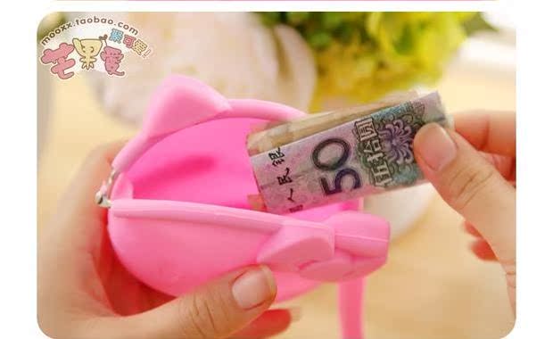 Hello kitty ví silicon xu dễ thương Phim hoạt hình dễ thương với tay dây mềm túi lưu trữ túi ví nhỏ bóp nam đẹp
