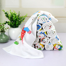 Cute cartoon gauze towel Double honeycomb towel Cotton childrens towel Soft face towel Face pad bath towel