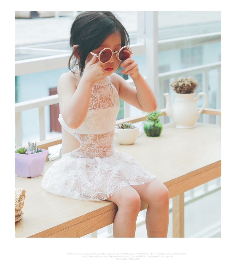 (Có thể trang bị cho bố mẹ-con) Bộ đồ bơi bé gái bằng lông vũ đẹp 2018 Áo tắm một mảnh ngọt ngào mới của Hàn Quốc - Bộ đồ bơi của Kid bikini cho bé gái