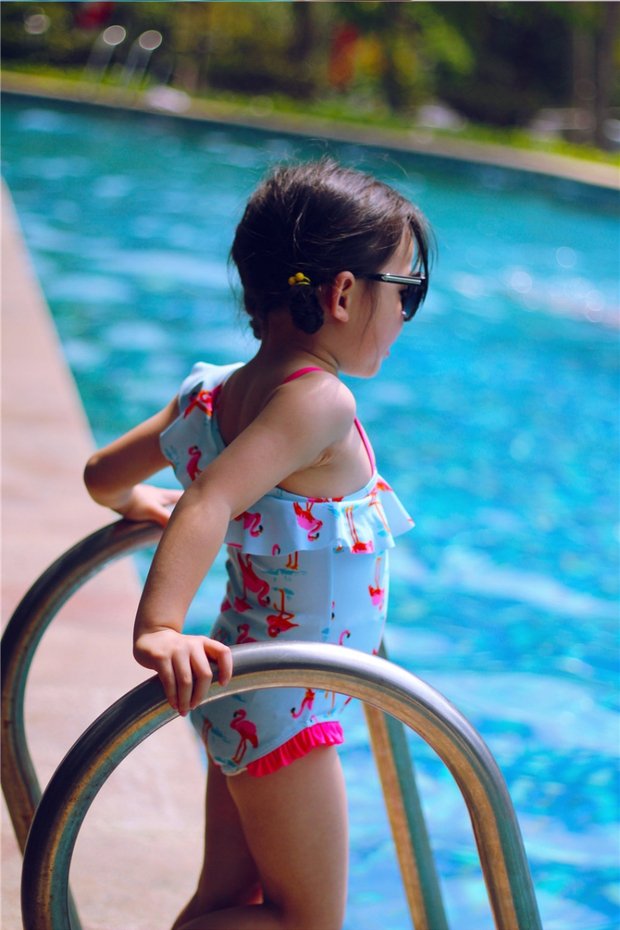 Đồ bơi cho trẻ em gái Trẻ nhỏ Trẻ em Cô bé Chim dễ thương Áo chống nắng Áo tắm 50 - Bộ đồ bơi của Kid đồ bơi cho bé gái 10 tuổi