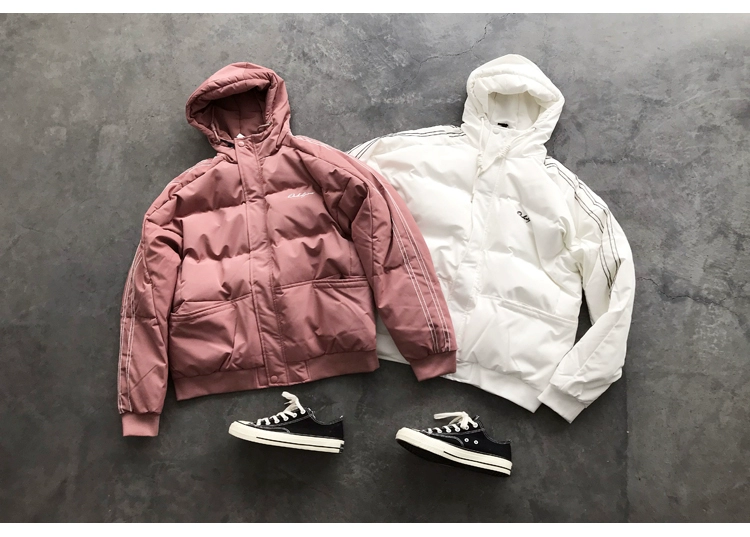 Mới Nhật Bản retro mùa đông đệm áo khoác nam dụng cụ áo khoác cotton dòng bông quần áo người yêu nam