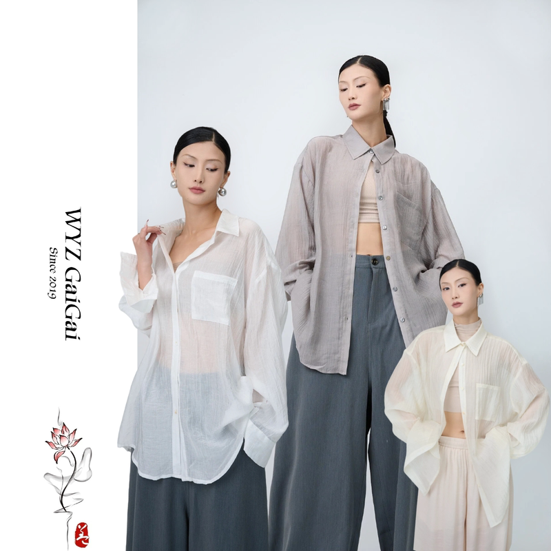 Wyz Cover [Three-Color Shirt] Modern Dance Water Series Shirt Unisex Lyrical Dance Shirt for the Beach