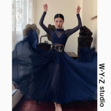 Wyz Gai Gai Jazz Jazz Coversing Retro National Style Длиная юбка танцевальная площадка свободно танце