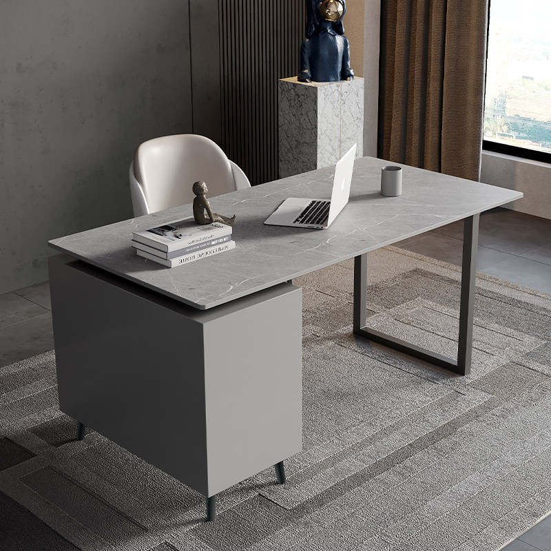 Study light luxury rock board desk computer desk desk one home small apartment living room custom desk bedroom