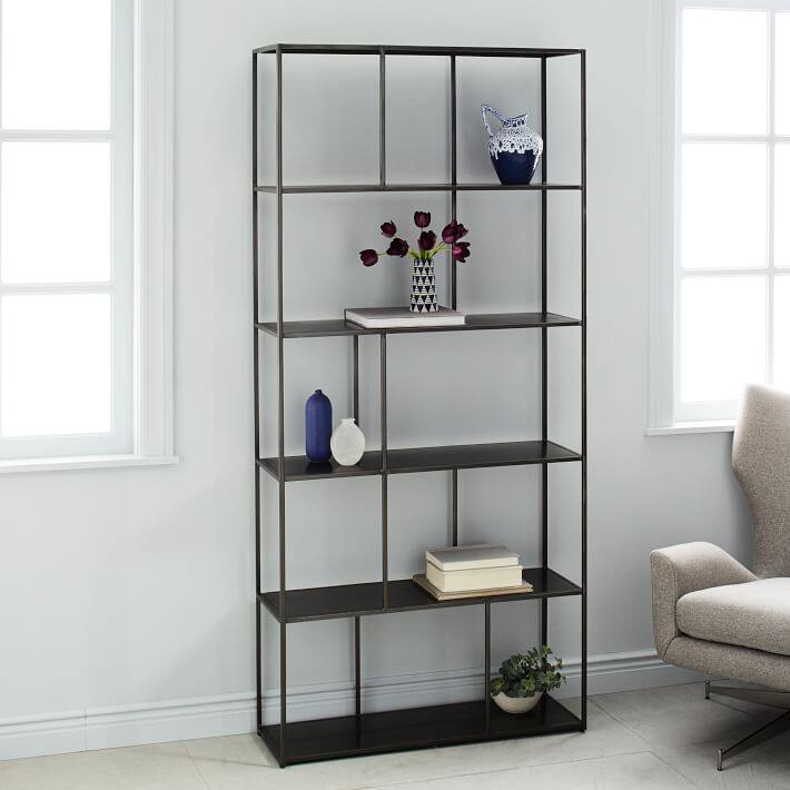 American Vind Shelf Loft Bookshelf Nordic Floor Living Room Separator Display Shelf Multilayer Rack Industrial Wind Furniture 