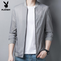 Flower Playboy ice silk sunscreen for men anti-UV light and breathable jacket Summer ultra-thin baseball uniform No hat