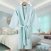 Khách sạn năm sao cotton áo choàng tắm những người yêu thích nam giới và phụ nữ mùa hè mỏng phần bánh quế yukata cotton thấm nước mềm mại đồ bộ ngủ Night Robe