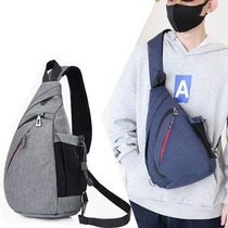 New mens triangle water drop bag one shoulder messenger casual small chest backpack waterproof waist bag outdoor large capacity tide