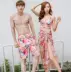 Áo tắm Hàn Quốc ngực nhỏ tụ tập chia bụng giảm béo quần đi biển ba mảnh bikini nóng bỏng bikini nữ - Vài đồ bơi đồ đi biển cho cặp đôi Vài đồ bơi