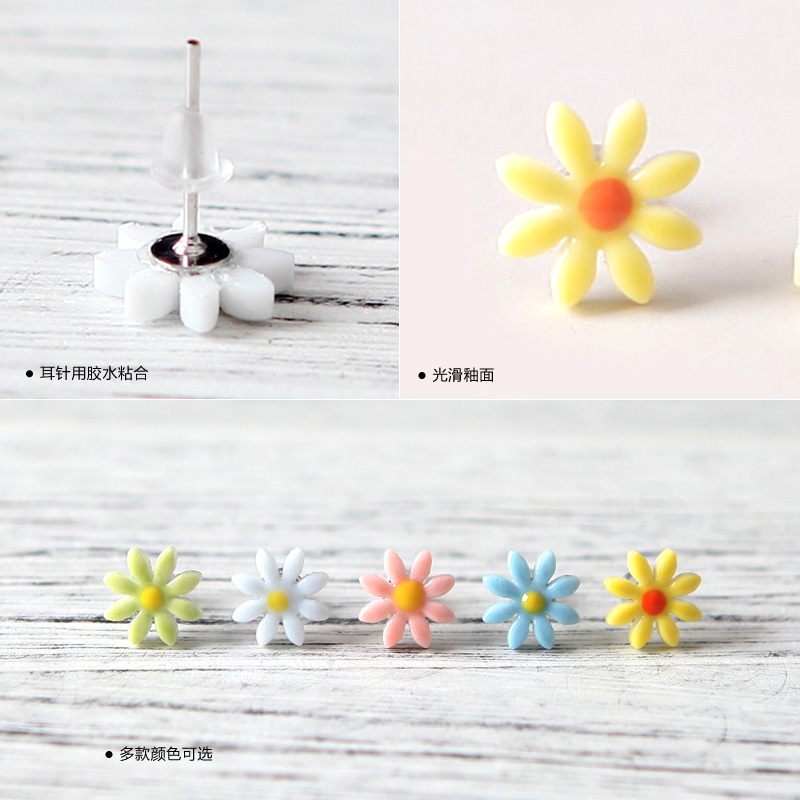 QingGe little Daisy ceramic fresh Daisy earrings, Japan and South Chesapeake version of female temperament earrings ideas lay in hand supply of goods