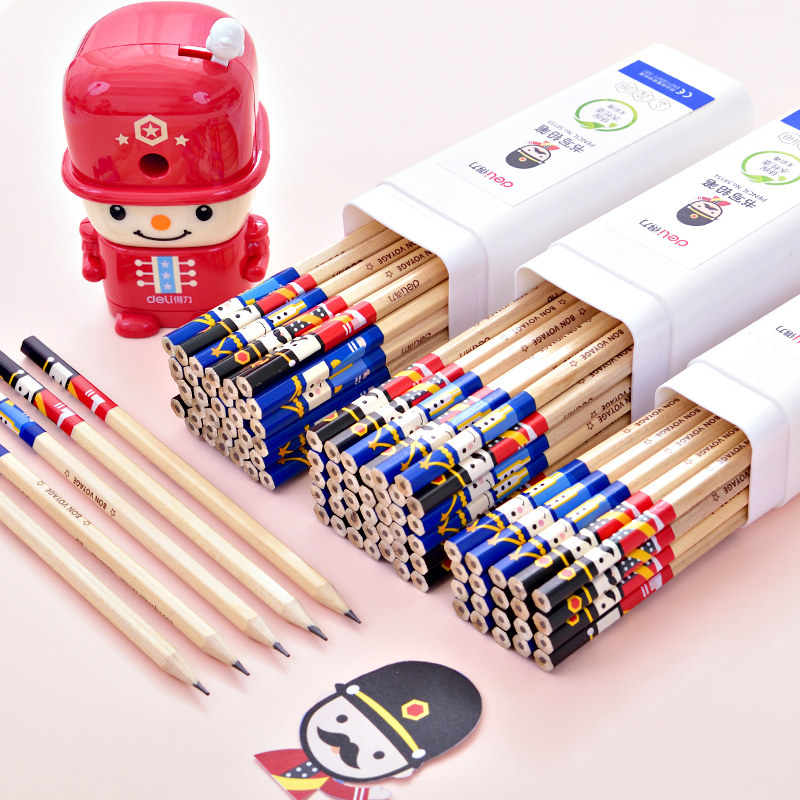 Del environmental protection hb writing pencil 36 barrel log 2B pencil graphite sketch drawing drawing hexagonal pencil