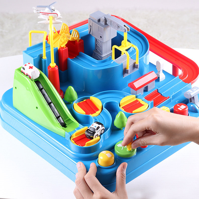 Yuecheng rail car toy car breakthrough adventure boy puzzle parking lot children's toy boy 2-3 years old