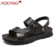 Aokang 2019 hè mới dép nam sandal đế mềm đế mềm - Sandal