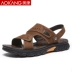 Giày nam Aokang 2019 dép da thoáng khí mùa hè cho nam thoải mái chống da thông thường - Sandal shop giày Sandal