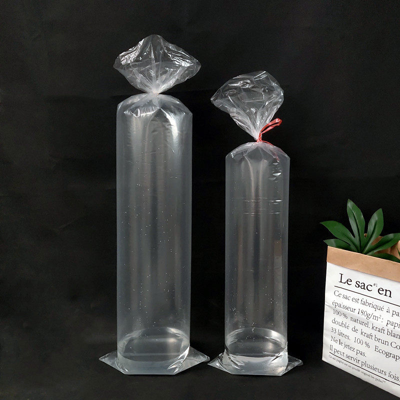 Extra-Long Plastic Bag, Long Straight Transparent Food Packaging Bag, Slender Thickened Moisture-Proof Calligraphy and Painting Collection Bag 30*180