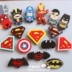 10 đầu gỗ dễ thương Huy hiệu trâm cài người nhện Batman Superman Captain America trâm cài - Trâm cài