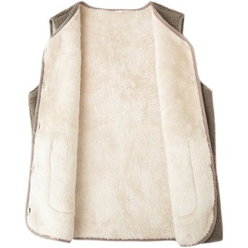 ແມ່ຍິງໄວກາງຄົນແລະຜູ້ສູງອາຍຸດູໃບໄມ້ລົ່ນແລະລະດູຫນາວເມັດພືດ velvet ຂົນແກະຄົນອັບເດດ: vest vest ແມ່ໃຫມ່ບວກກັບ velvet ຫນາ waistcoat top